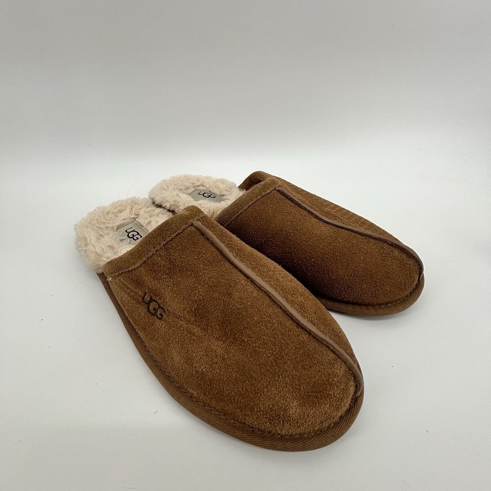 UGG Pearle Scuff Slipper Slides Women's Chestnut Shearling Suede US 8 UK6 EU 39